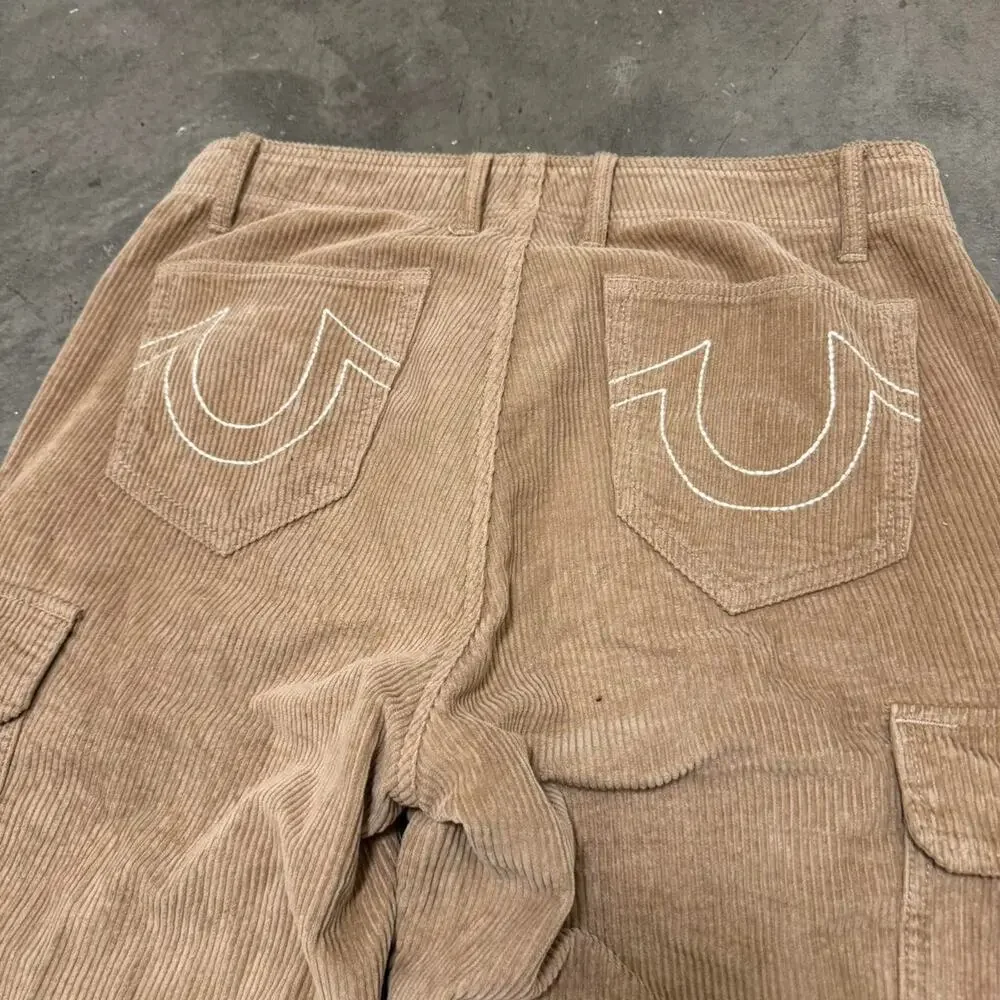 Tan and brown true religion